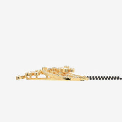 Round & Pear Cut Moissanite Diamond Women's Sterling Silver Mangalsutra