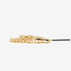 Round Cut Moissanite Diamond Women's Sterling Silver Mangalsutra