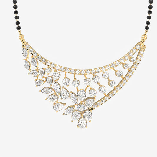 Women's Moissanite Diamond Sterling Silver Mangalsutra