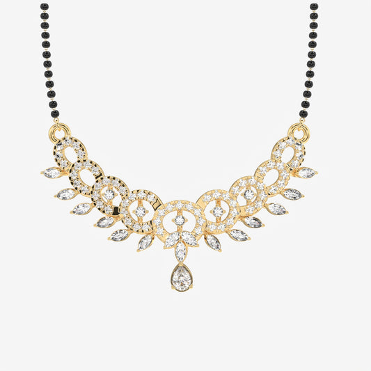 Women's Moissanite Diamond Sterling Silver Mangalsutra