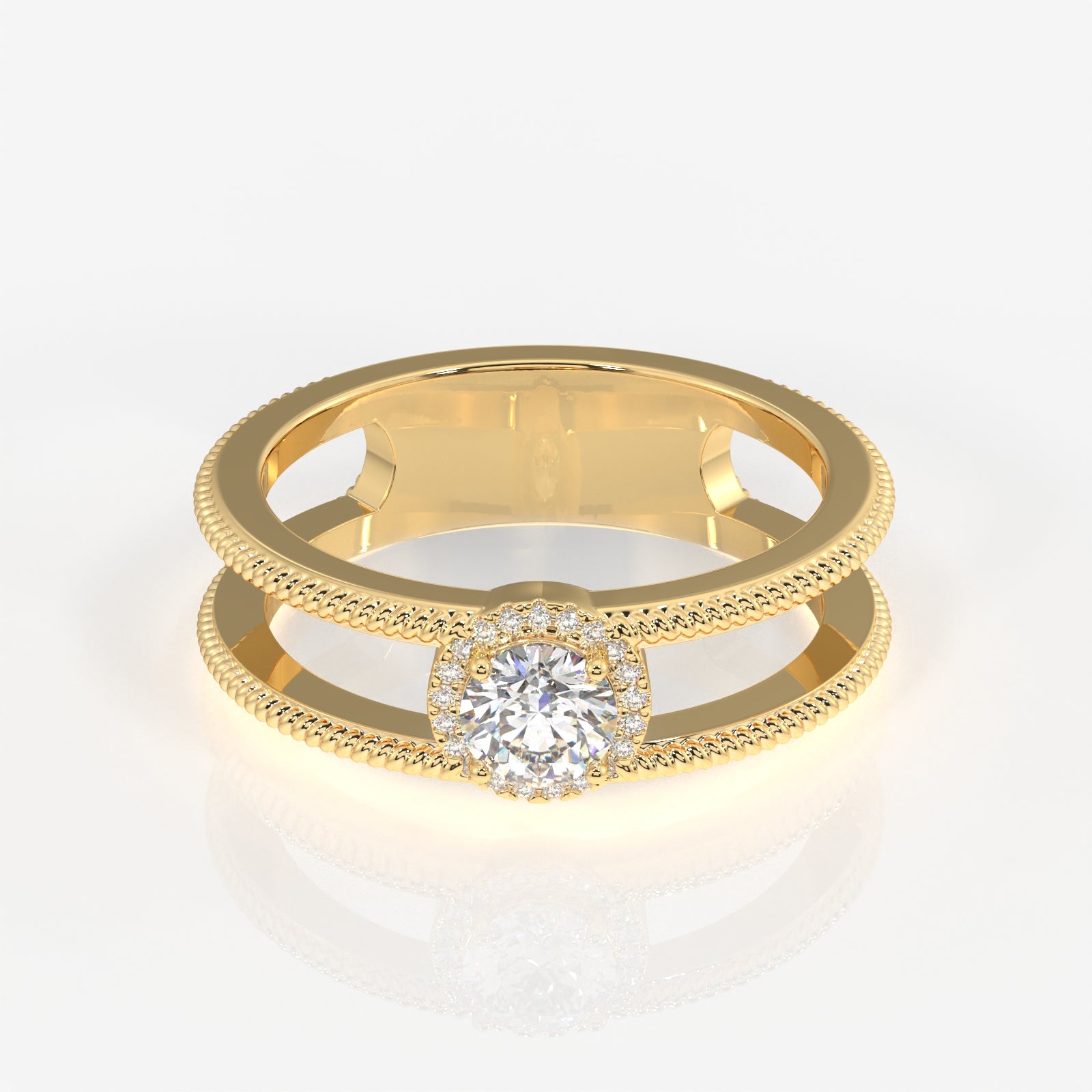 Regal Crown Lab Grown Diamond Men's 14K Yellow Gold Ring