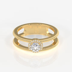 Regal Crown Lab Grown Diamond Men's 14K Yellow Gold Ring