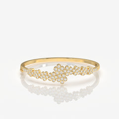 Round Cut Moissanite Diamond Sterling Silver Bracelet