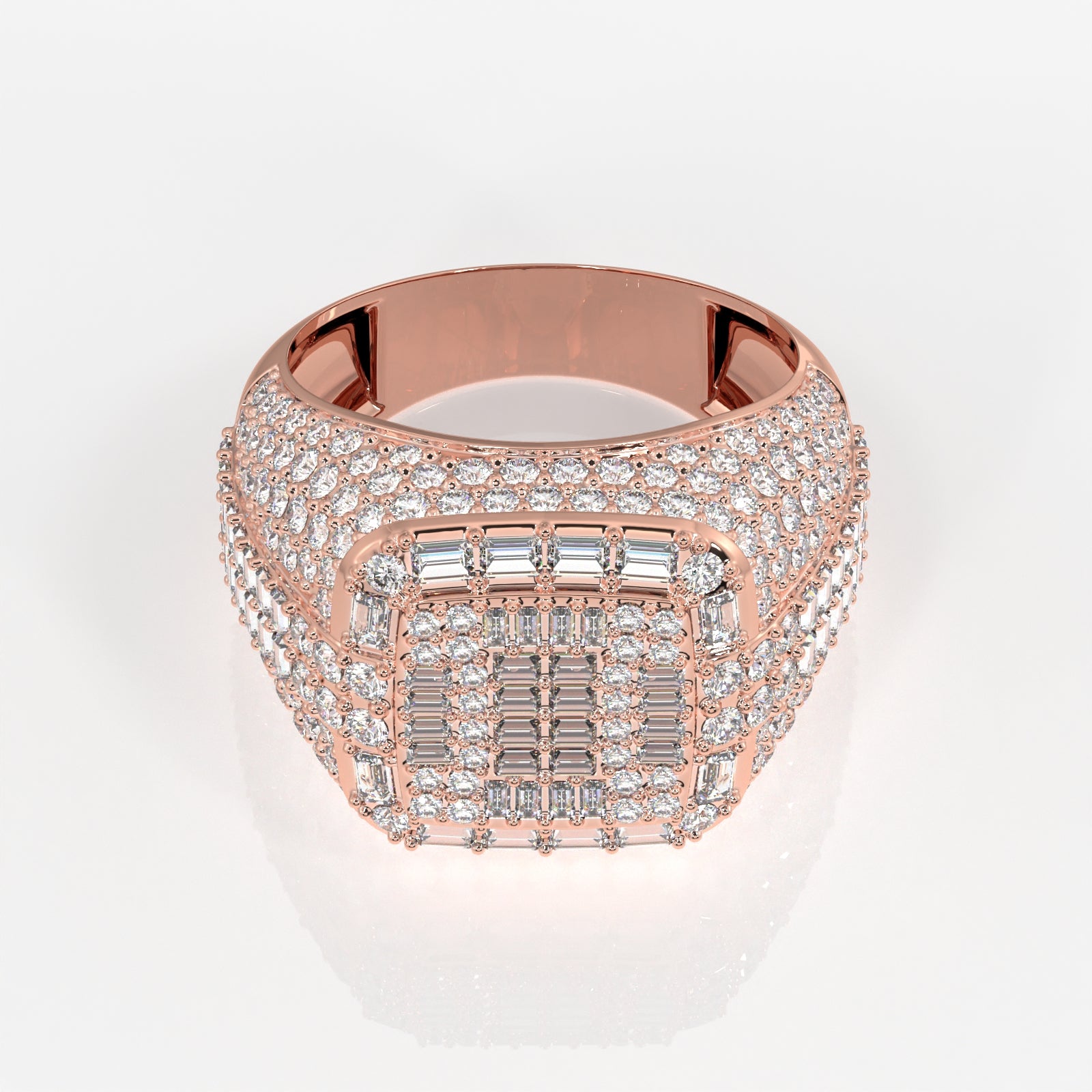 Shop Caratbazaar Grand Emperor Lab Grown Diamond Men's 14K Yellow Gold Ring