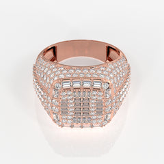 Shop Caratbazaar Grand Emperor Lab Grown Diamond Men's 14K Yellow Gold Ring