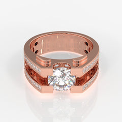 Shop Caratbazaar Lab Grown Diamond, Albert Men's 14k Gold Ring