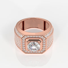 Shop Caratbazaar Lab Grown Diamond, Full Star Men's 14k Gold Ring