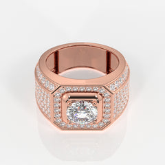 Shop Caratbazaar Lab Grown Diamond, Full Star Men's 14k Gold Ring