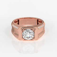 Shop Caratbazaar Lab Grown Diamond, Men' s Unique Engagement 14k Gold Ring