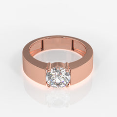 Shop Caratbazaar Lab Grown Diamond, Simple Classic Men's 14k Gold Ring