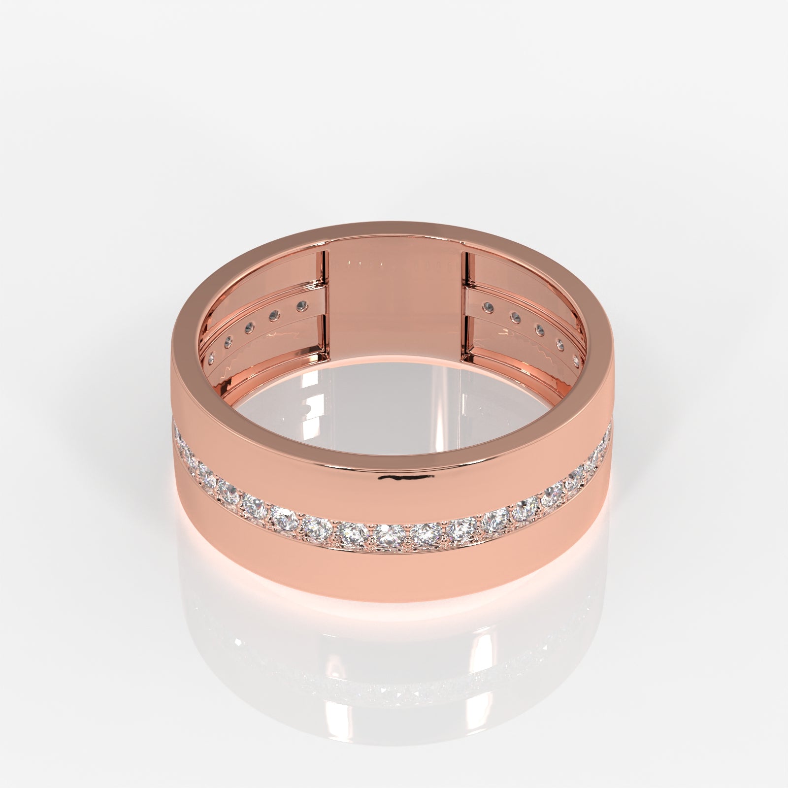 Shop Caratbazaar Modern Nobility Lab Grown Diamond Men's 14K Yellow Gold Ring