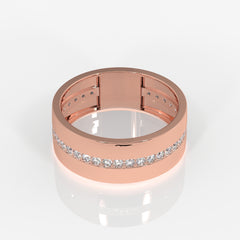 Shop Caratbazaar Modern Nobility Lab Grown Diamond Men's 14K Yellow Gold Ring