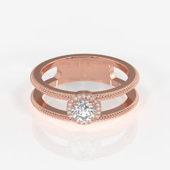 Shop Caratbazaar Regal Crown Lab Grown Diamond Men's 14K Yellow Gold Ring