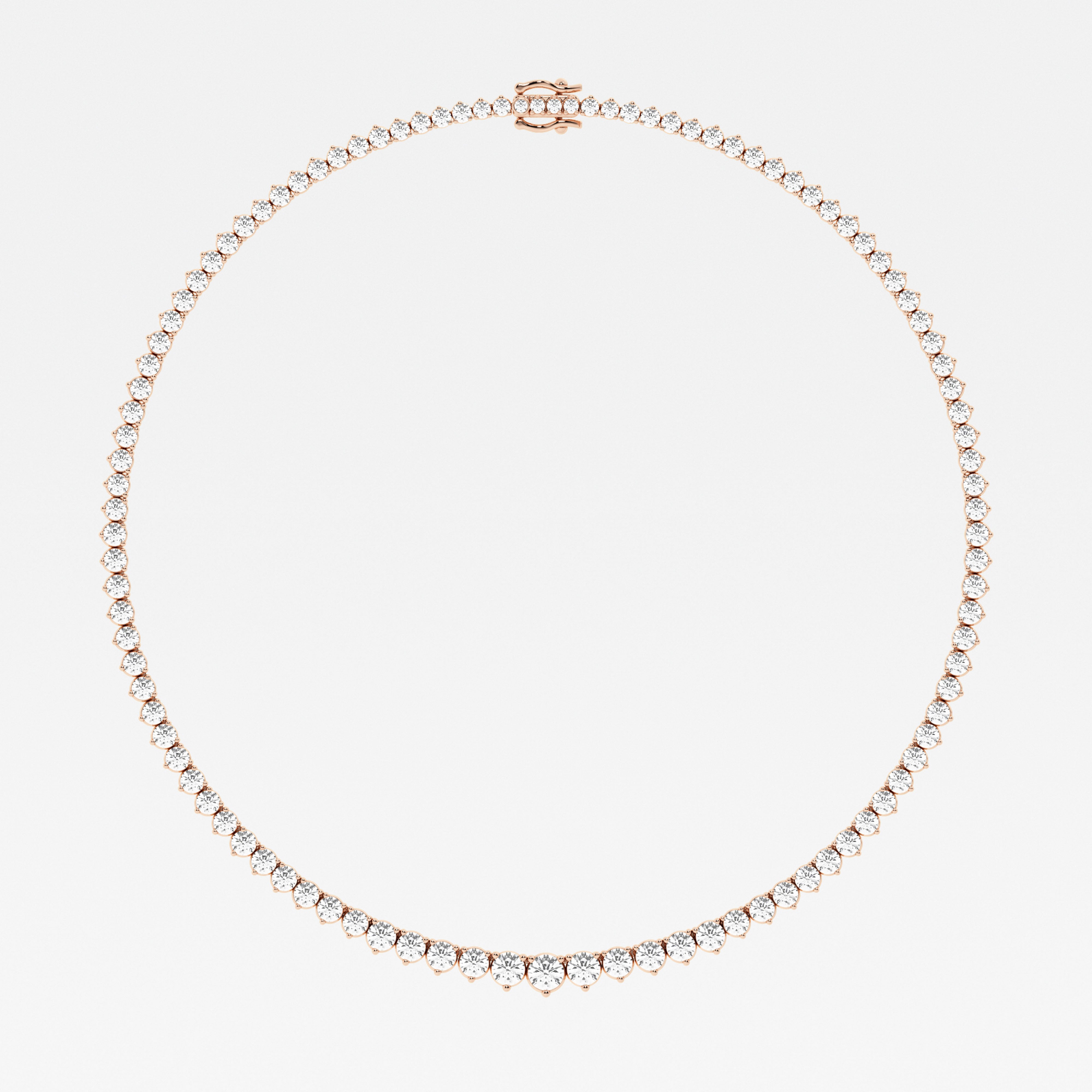 Shop Caratbazaar Round Cut Moissanite Diamond Tennis 18k Gold Necklace