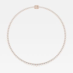 Shop Caratbazaar Round Cut Moissanite Diamond Tennis 18k Gold Necklace
