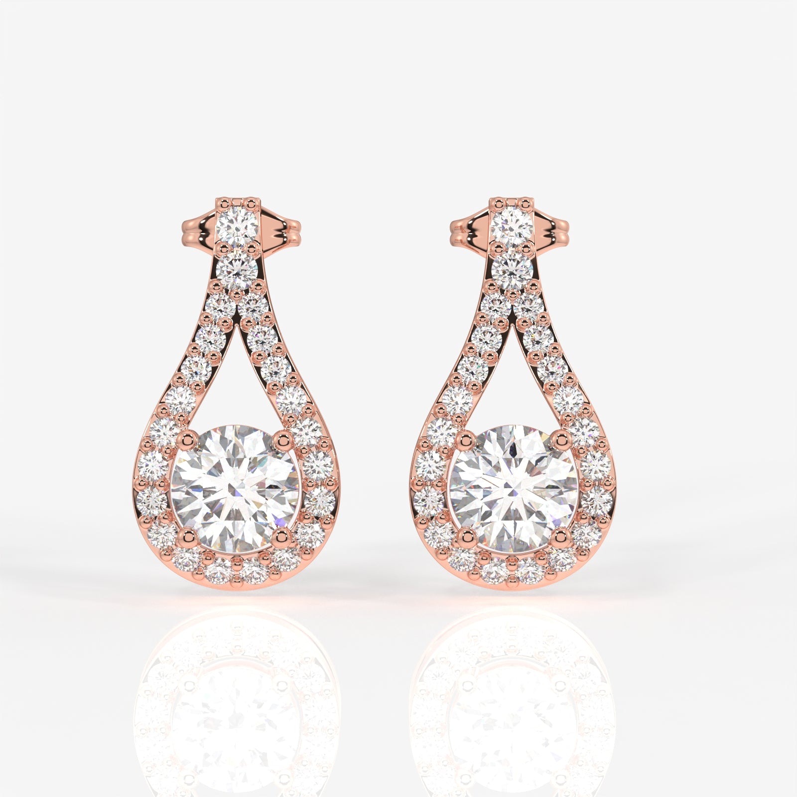 Shop Caratbazaar Twilight Sparkle Lab Grown Drop 14k Gold Earrings