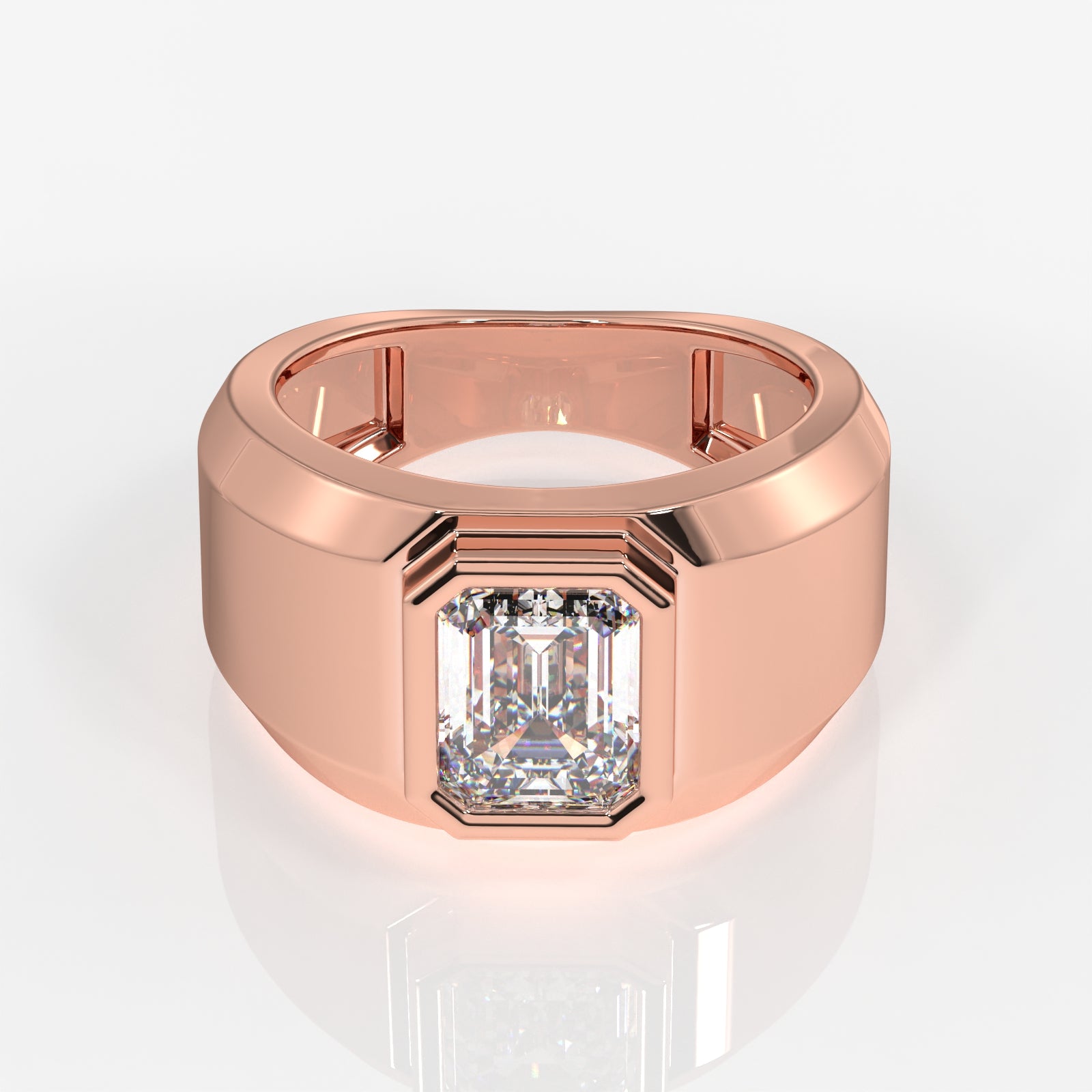 Shop Caratbazaar Ultimate Prestige Lab Grown Diamond Men's 14K Yellow Gold Ring