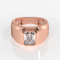 Shop Caratbazaar Ultimate Prestige Lab Grown Diamond Men's 14K Yellow Gold Ring