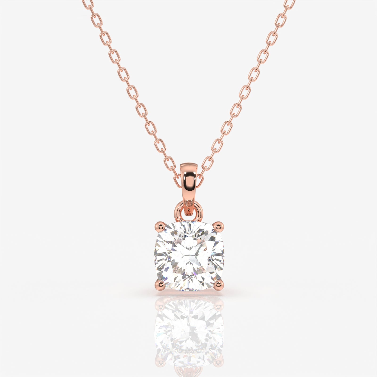 Shop Cushion Cut Lab Grown Diamond Solitaire 14k Gold Pendant