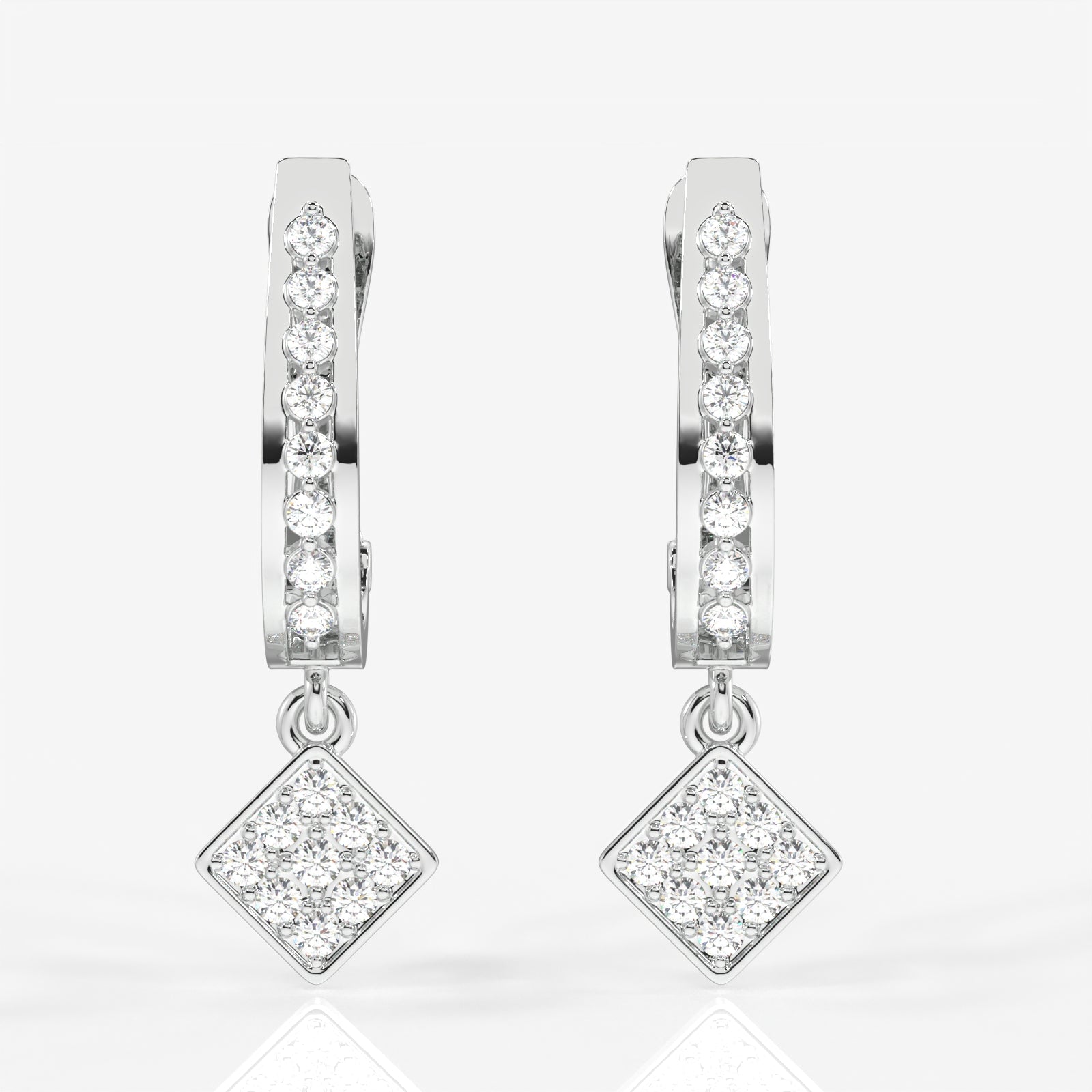Shop Diamond Dew Lab Grown Hoops 14k Gold Earrings
