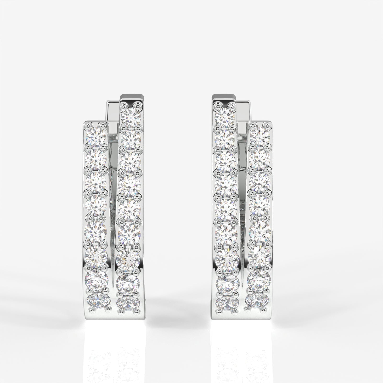 Shop Dual Gleam Lab Grown Hoop 14k Gold Earrings