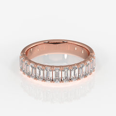 Shop Emerald Cut Lab Grown Diamond Wedding 18k Gold Band Ring