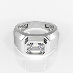 Shop Emerald Cut Moissanite Diamond 14k Gold Ring