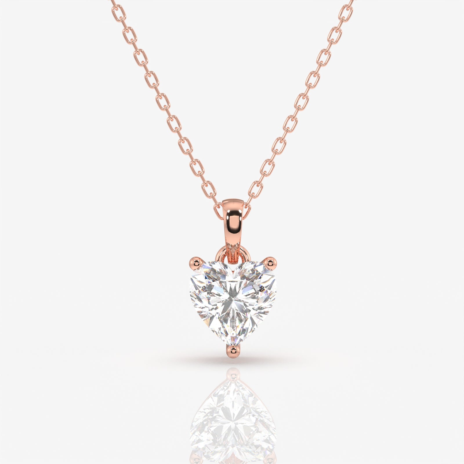 Shop Heart Cut Lab Grown Diamond Solitaire 14k Gold Pendant