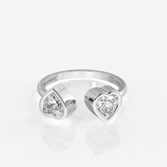 Shop Heart Cut Moissanite Diamond Toi Moi 18K Gold Ring