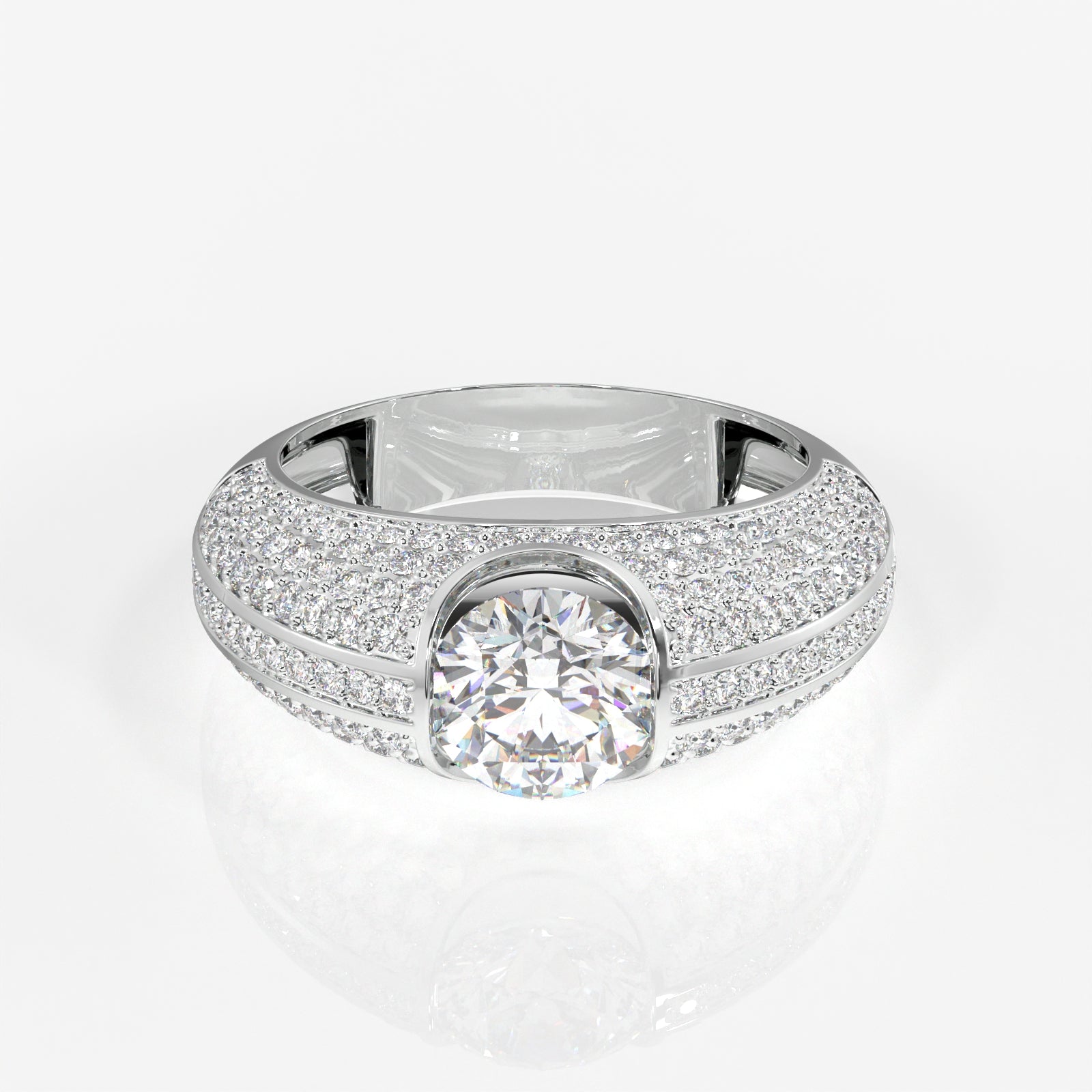 Shop Lab Grown Diamond, Luxe Accents Men's 14k Gold Ring