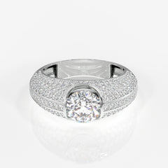 Shop Lab Grown Diamond, Luxe Accents Men's 14k Gold Ring