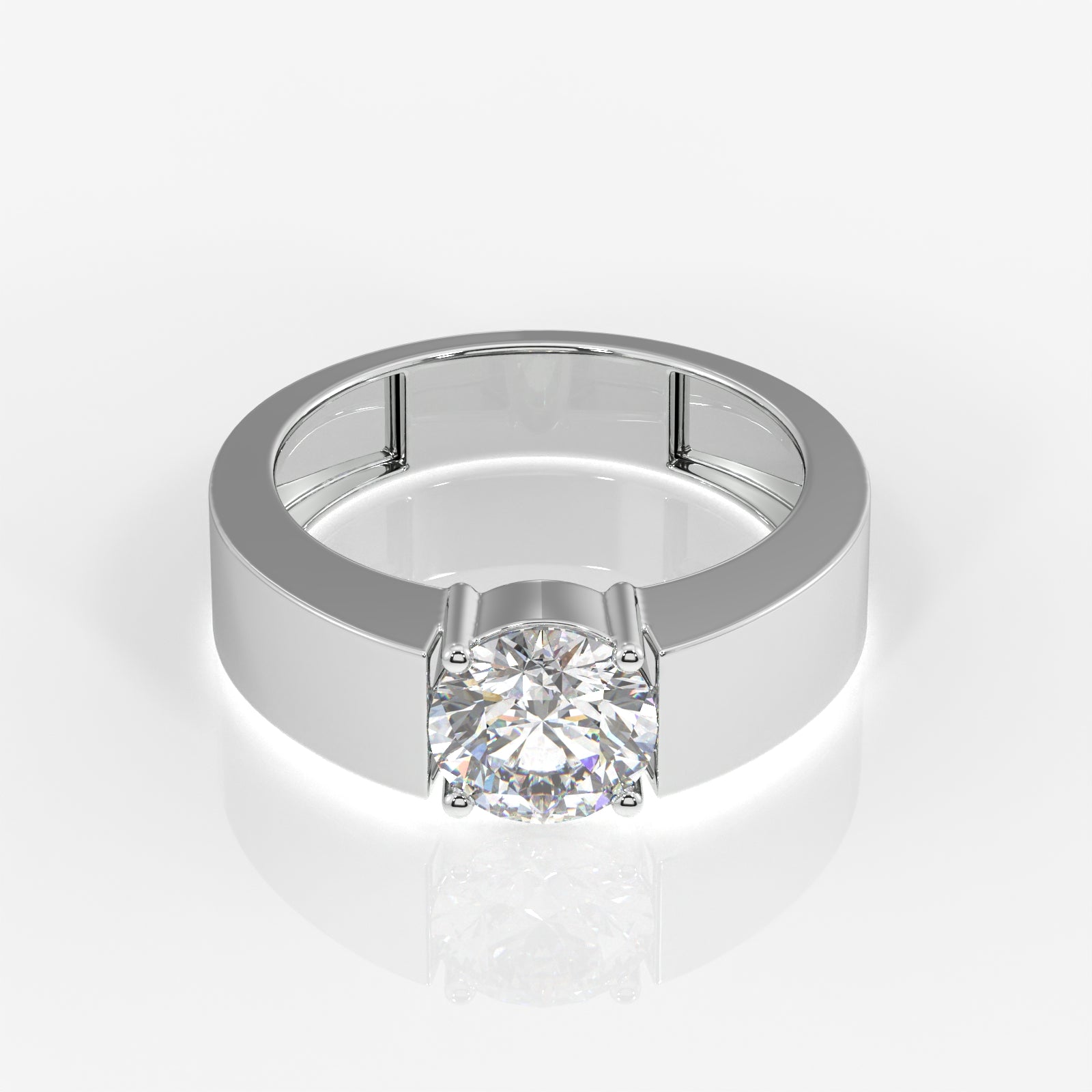 Shop Lab Grown Diamond, Simple Classic Men's 14k Gold Ring