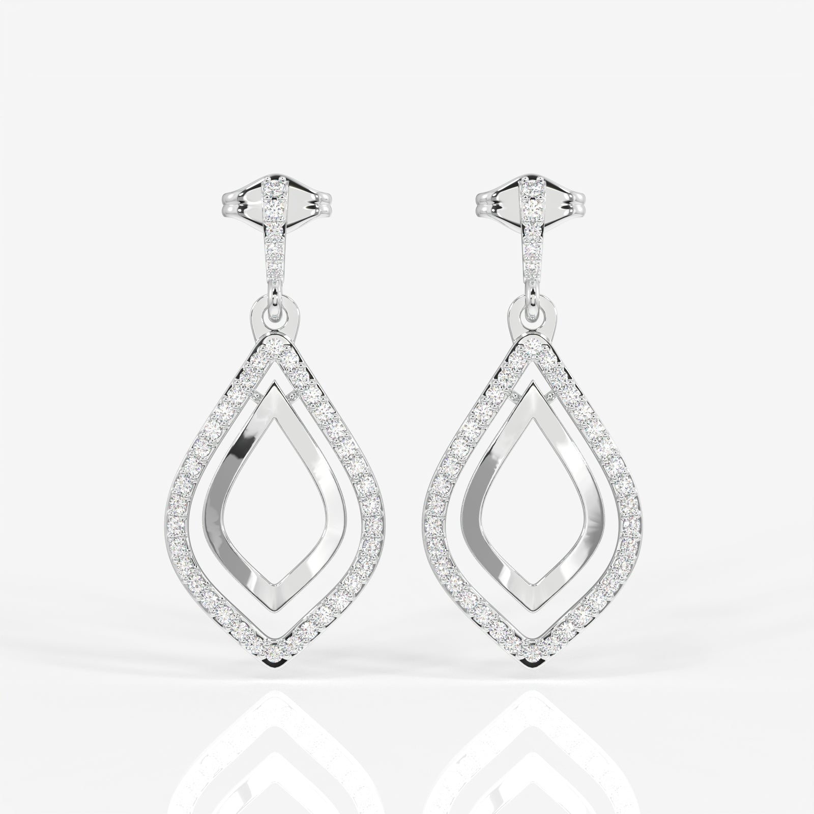 Shop Luxe Petal Lab Grown Danglers 14k Gold Earrings