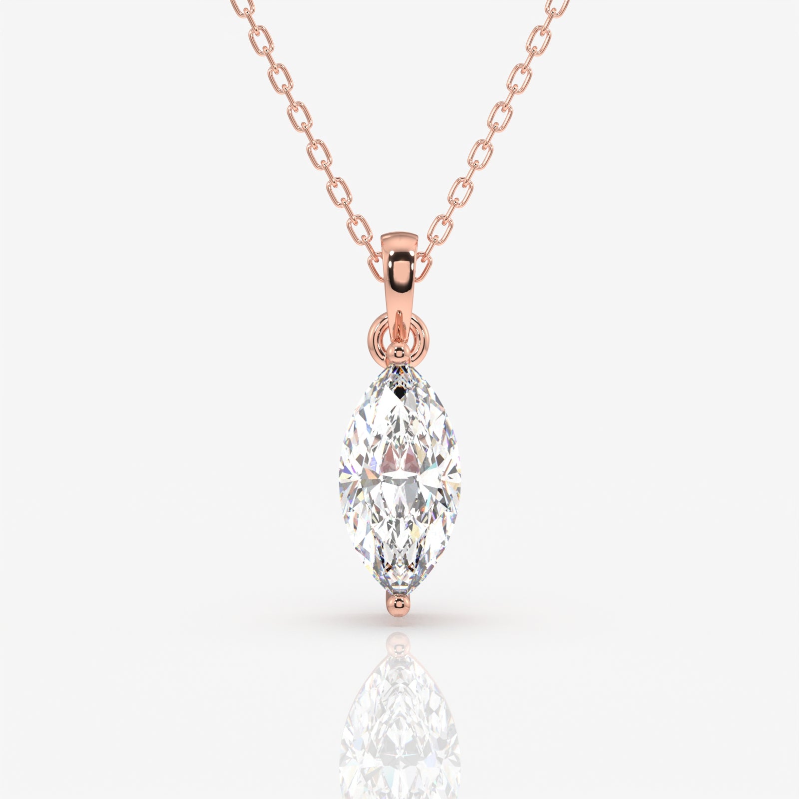 Shop Marquise Cut Lab Grown Diamond Solitaire 14k Gold Pendant