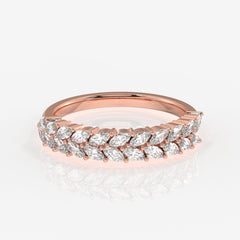 Shop Marquise Cut Lab Grown Diamond Wedding Band 14k Gold Ring