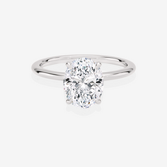 Shop Oval Cut Lab Grown Diamond Petite Solitaire Engagement 14k Gold Ring