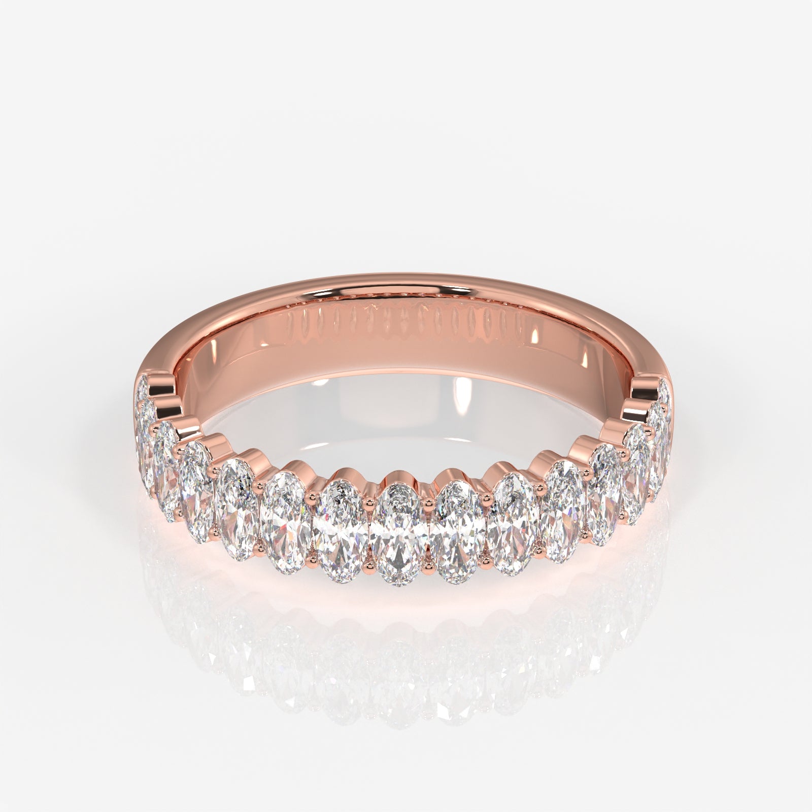 Shop Oval Cut Lab Grown Diamond Wedding 14k Gold Band Ring