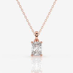 Shop Radiant Cut Lab Grown Diamond Solitaire 14k Gold Pendant