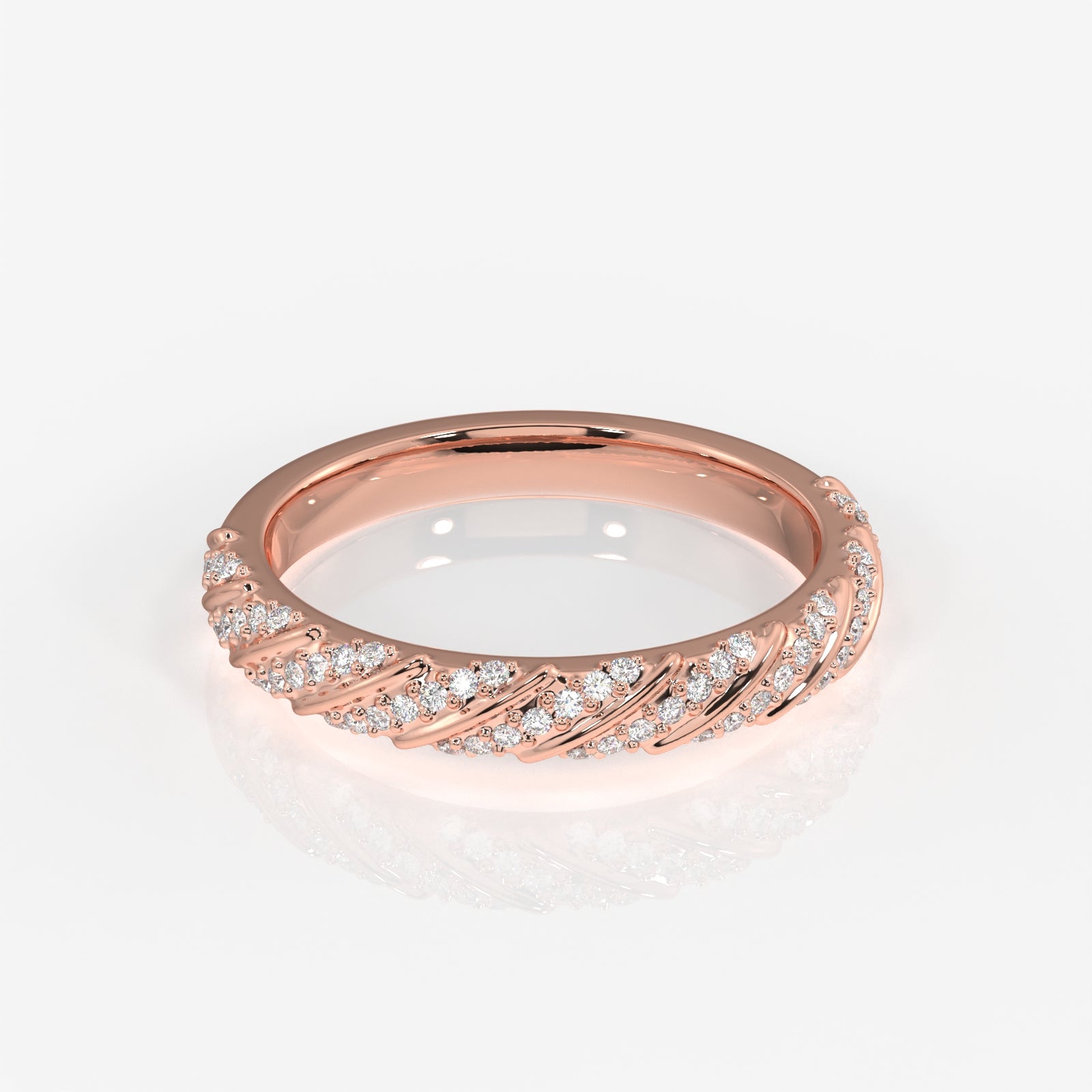 Shop Round Cut Lab Grown Diamond Wedding Band 14k Gold Ring