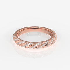 Shop Round Cut Lab Grown Diamond Wedding Band 14k Gold Ring