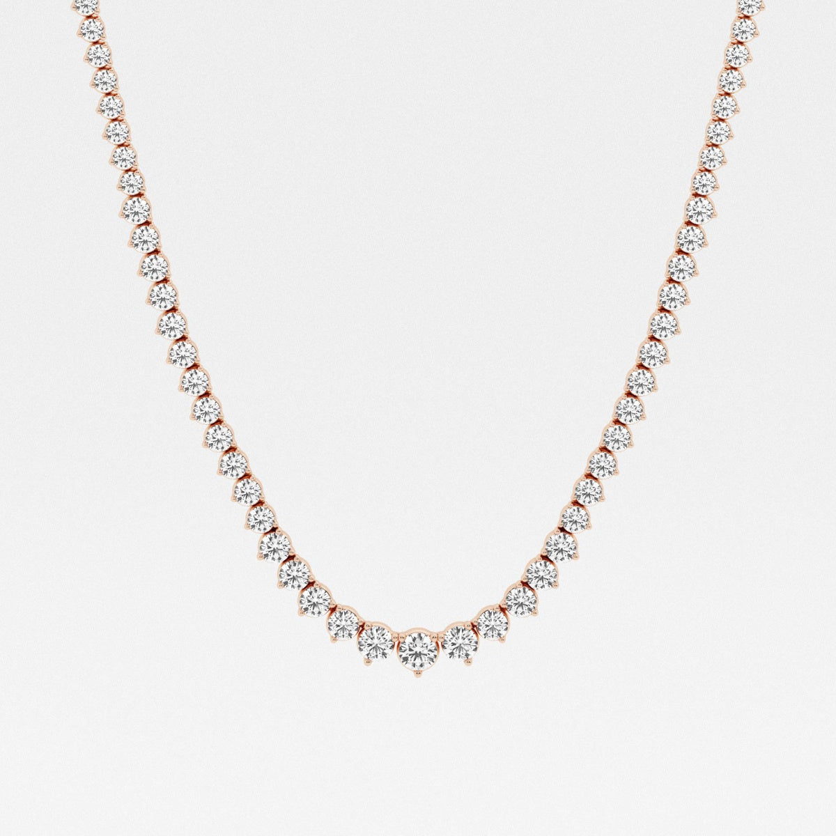 Shop Round Cut Moissanite Diamond Tennis 18k Gold Necklace