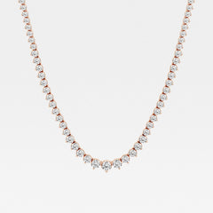 Shop Round Cut Moissanite Diamond Tennis 18k Gold Necklace