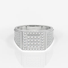 Shop Royal Grid Lab Grown Diamond Men's 14K Yellow Gold Ring