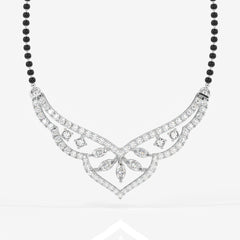 Round & Marquise Cut Lab Grown Diamond Women's 14K Gold Mangalsutra