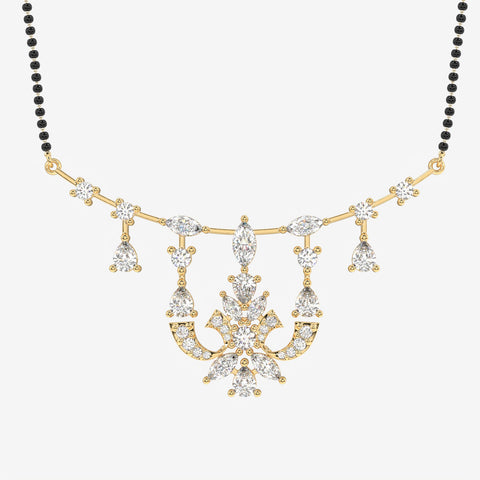 Women's Lab Grown Diamond 18K Gold Mangalsutra