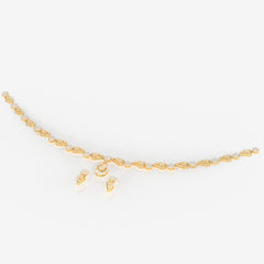 Round Cut Moissanite Diamond Wedding Sterling Silver Necklace