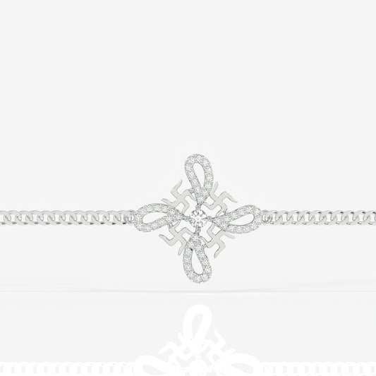 Shubhika Sterling Silver Rakhi