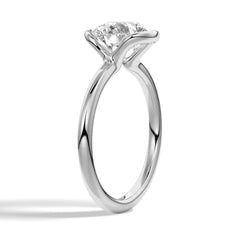Oval Cut Moissanite Diamond East-West Sterling Silver Ring
