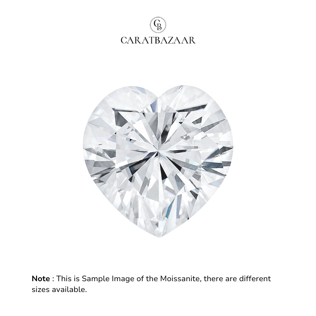 Heart Cut Certified Moissanite Diamond D VVS1 product photo | Caratbazaar
