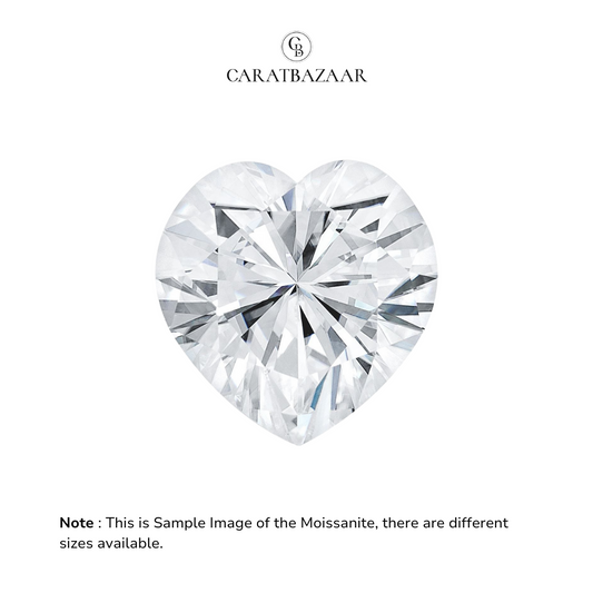 Heart Cut Certified Moissanite Diamond D VVS1